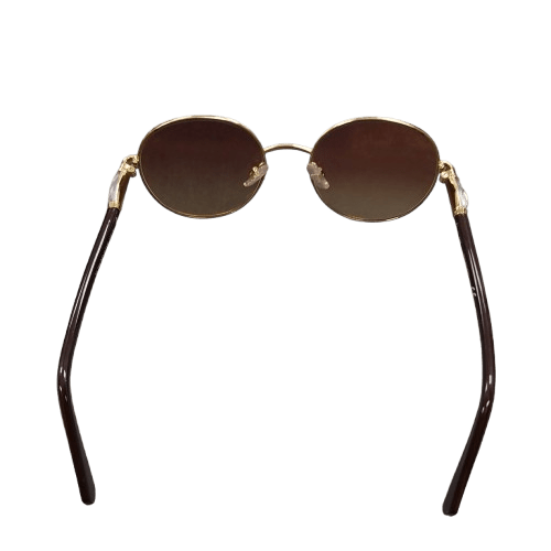 Women’s Swarovski SK260 Sunglasses, 55-20-140, Gold Black Light Brown Gradient, Good Condition, One Faint Scratch