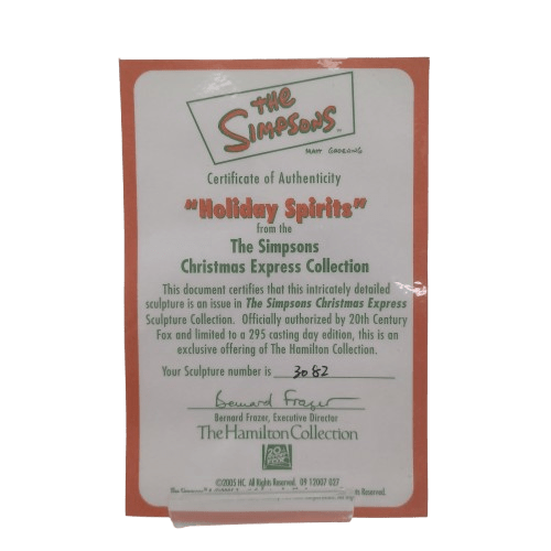Christmas Express Collection – The Simpsons Sculpture: Holiday Spirits | With Certificate of Authenticity