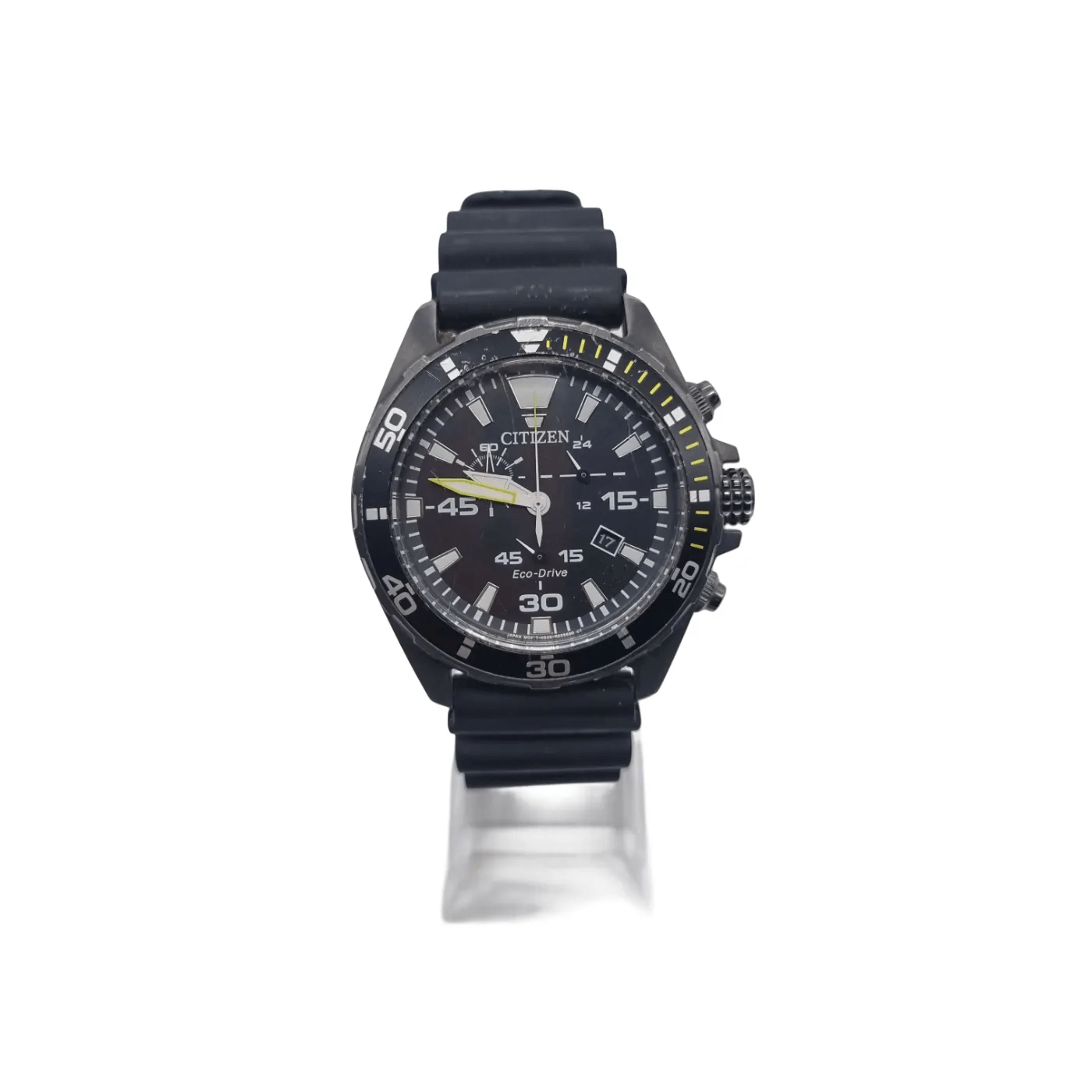 Citizen Eco-Drive H500-R010719 Men’s Watch With Black Rubber Band *Slight Damage to Watch Face*