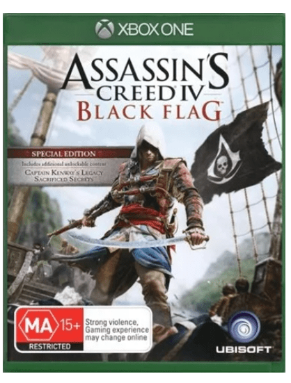 Xbox One Assassin’s Creed IV (4) Black Flag, Very Good Condition With Case + Manual