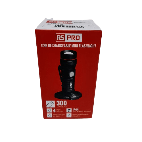 RS PRO 176-6035 LED Rechargeable Pocket Torch Like New