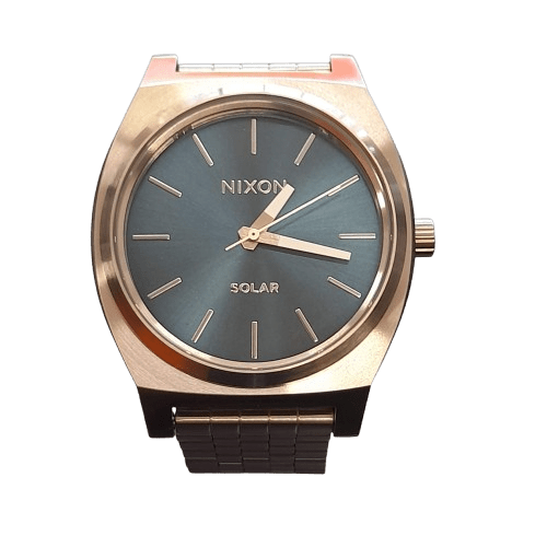 Time Teller Solar Nixon Watch Dusty Blue Sunray