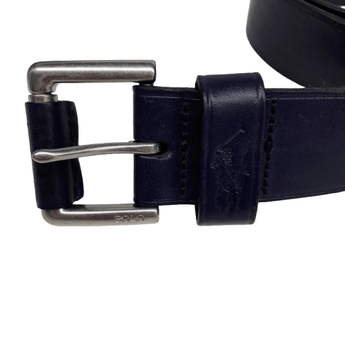 Polo Ralph Lauren Blue Signature Pony Leather Belt Size 40