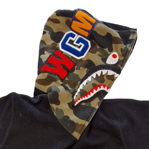BAPE Shark Full Zip Hoodie ‘Black’ Size Small