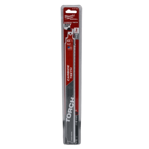 Milwaukee 48-00-5303 3Pk 12” Sawzall Torch Carbide Blades Like New