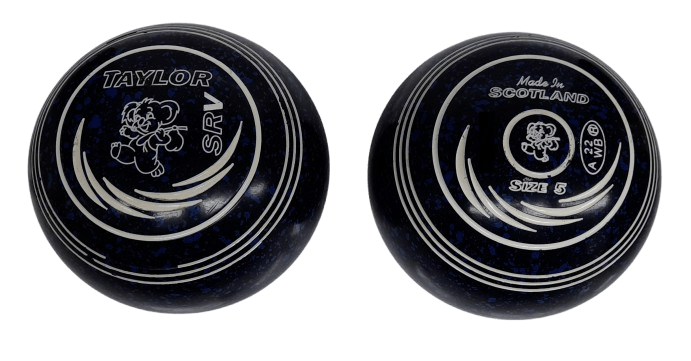 Taylor SRV Size 5 Custom Design Lawn Bowls Set of 2 with Carry Bag