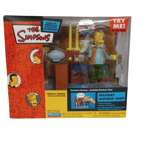 The Simpsons Military Antique Shop Interactive Environment Diorama In Box (LE)