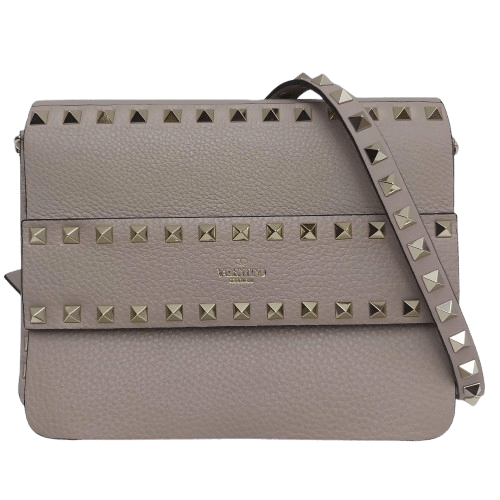 Valentino Garavani Rockstud Leather Crossbody Bag – Beige | Small Size