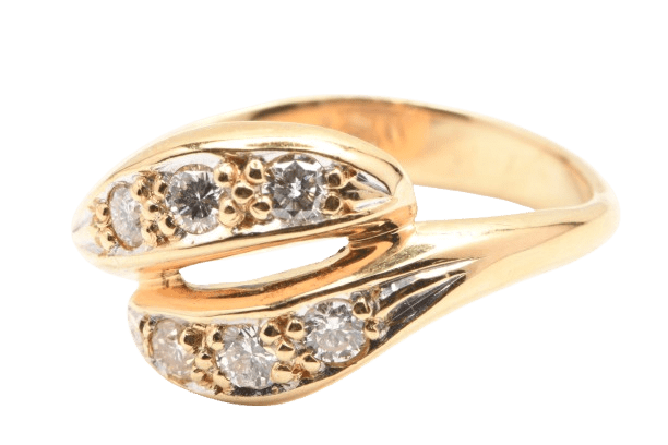 Ladies 18ct Yellow Gold Brilliant Cut Grain Set Diamond Ring 0.35ct TDW M 1/2 With Valuation (MR)