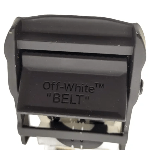 Off-White Rubber Industrial Belt – Clear/Black