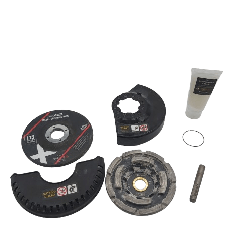 Ozito PXAGS-115 18V PowerXchange Angle Grinder, Some Scuffing, With Handle, Guard, Replacement Disc + Grease SKIN ONLY (NA 1353020)