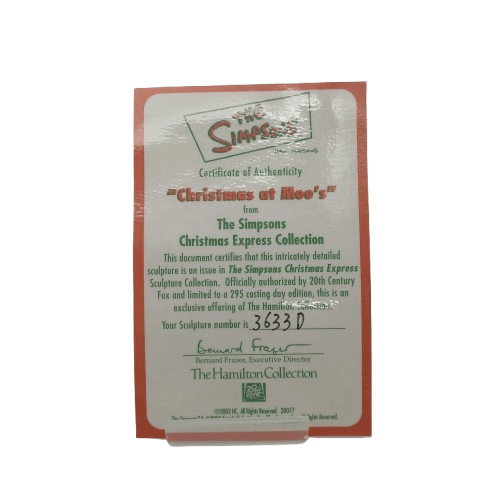 Christmas Express Collection – The Simpsons Sculpture: Christmas at Moe’s | With Certificate of Authenticity