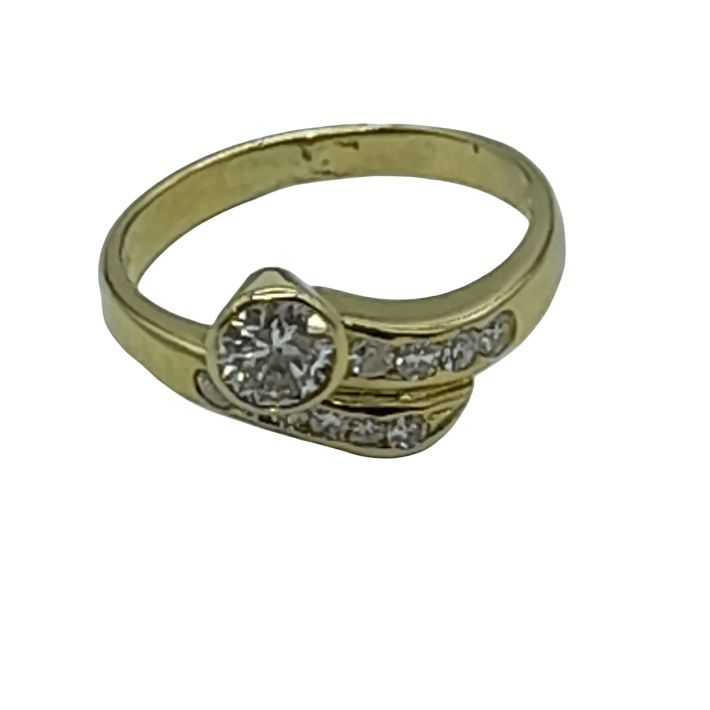 Ladies 18ct Yellow Gold 11 Stone Diamond Ring 0.41 TDW H 4 With Valuation
