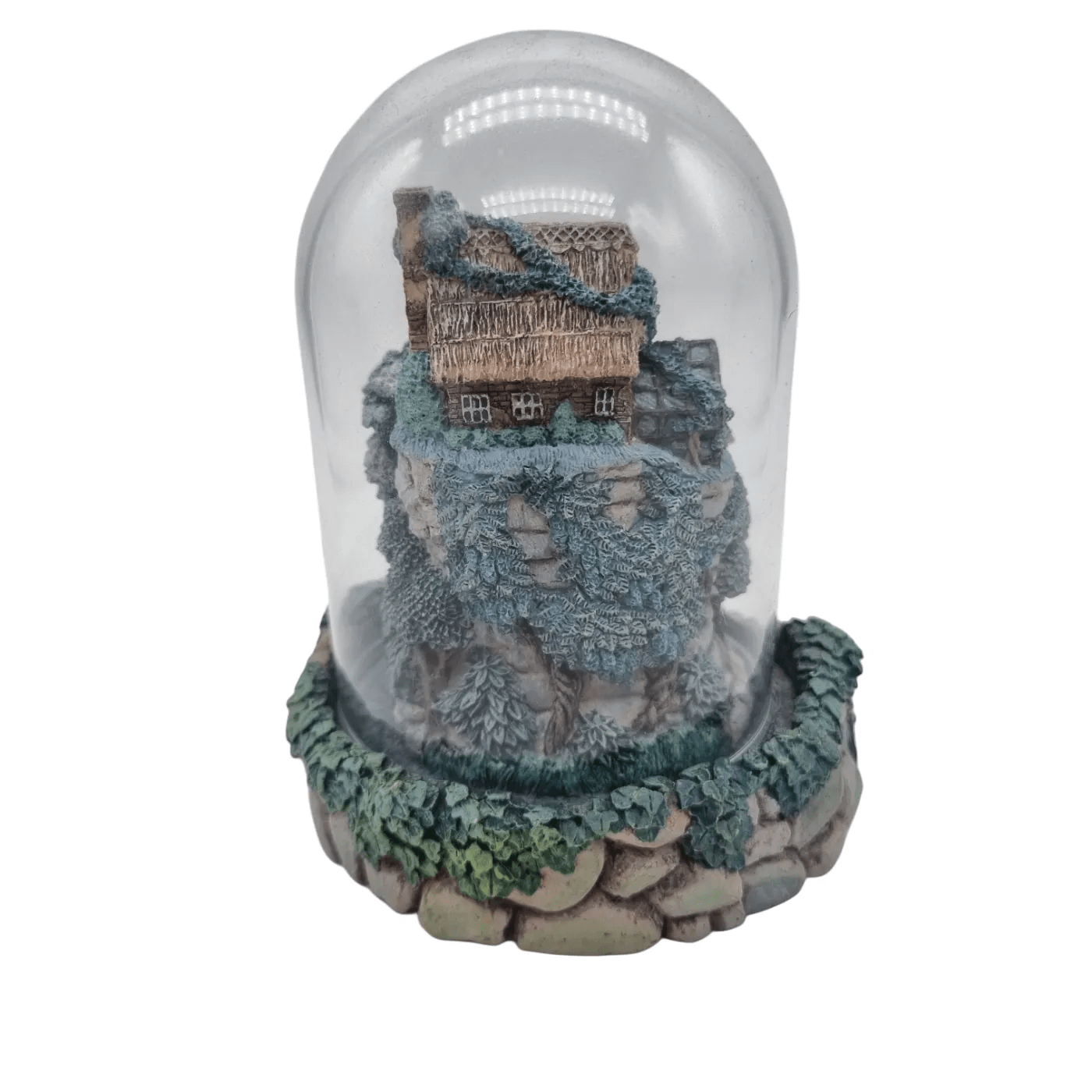 Franklin Mint: Lavender Hill Cottage With Glass Dome – Hand Painted Limited Edition Statue #A3735
