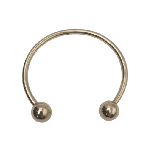 9ct Yellow Gold Horseshoe Bangle – 30g – 6.5 x 6cm – 4mm Thickness
