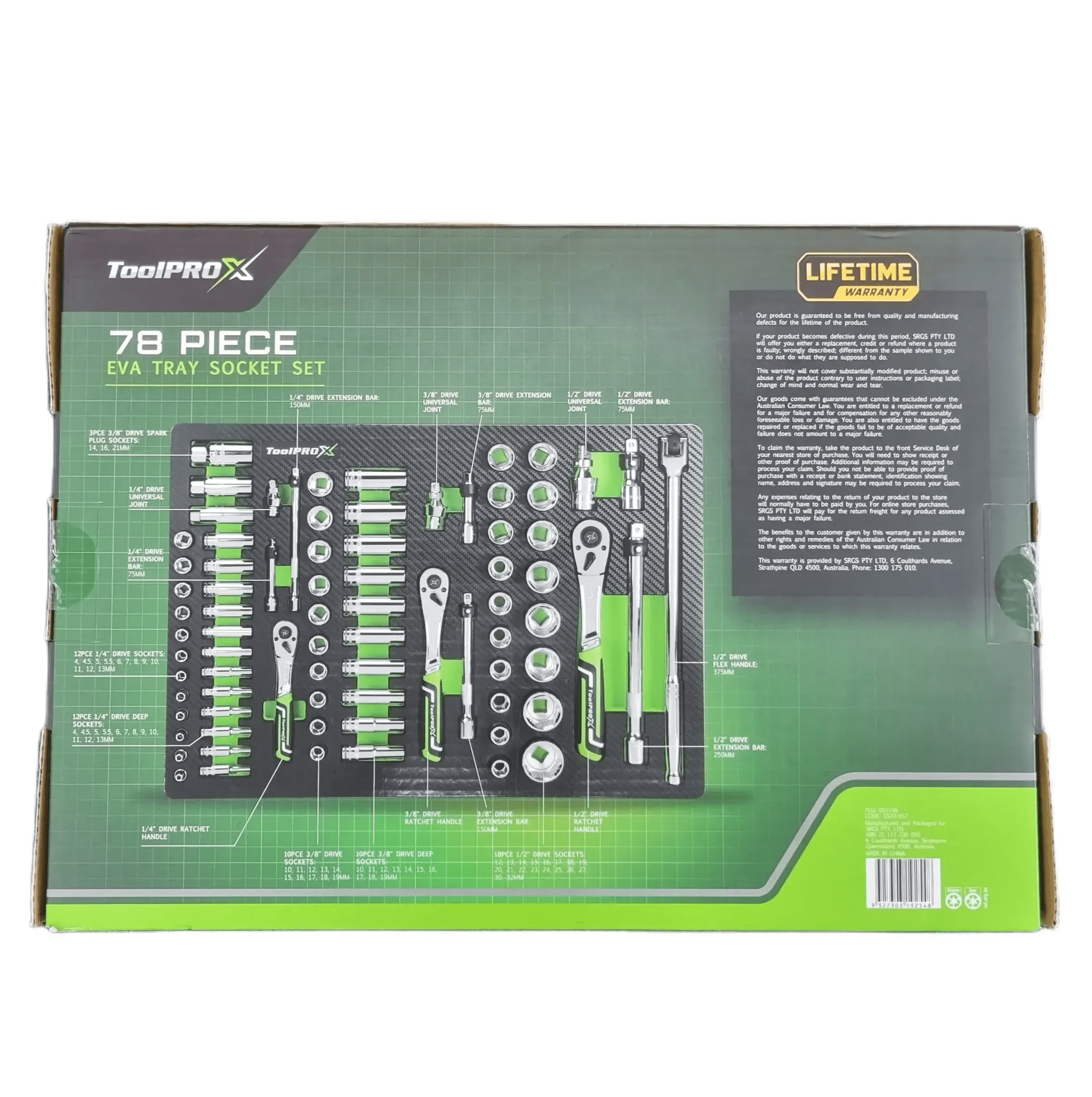 ToolPRO-X EVA Socket Set 78 Piece Socket Set