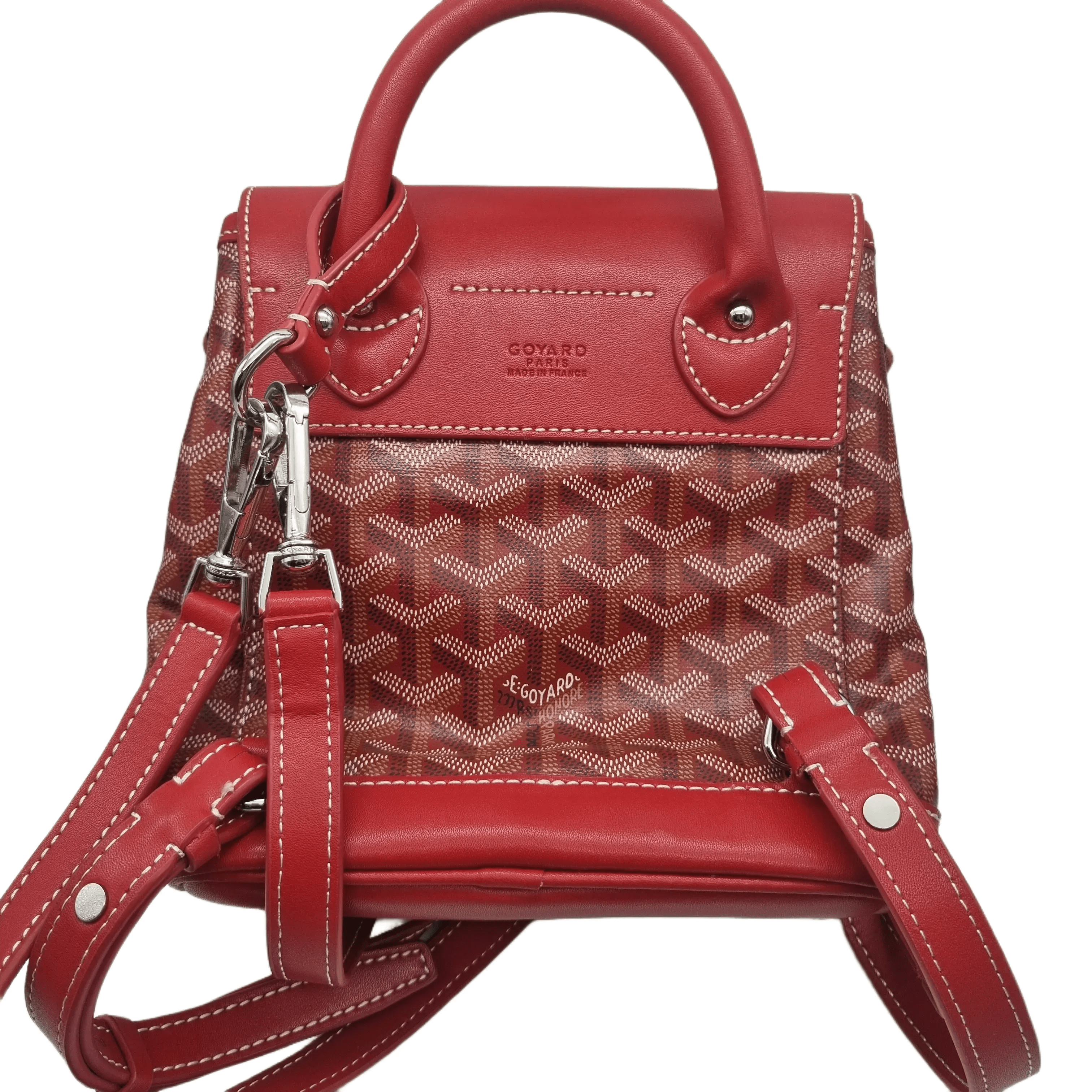 Goyard Goyardine Calfskin Mini Alpin Backpack Red + Dust Bag