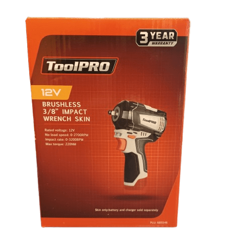 ToolPRO 12V Brushless 3/8″ 200Nm Impact Wrench Skin (lel)