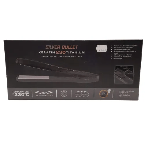 Silver Bullet Keratin 230 Titanium Hair Straightener – As New, In Box