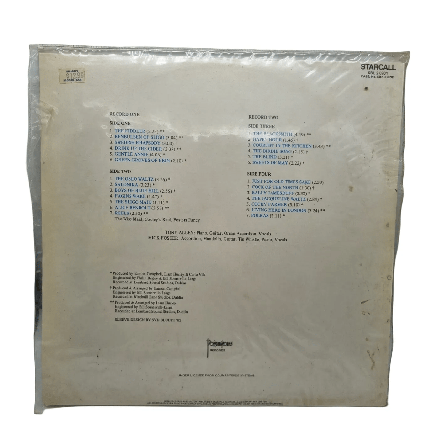 The Foster & Allen Selection – Two-record vinyl