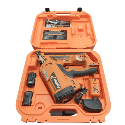 Paslode Nail Gun Impulse 30. Comes With 2 batteries Charger And Hard Case