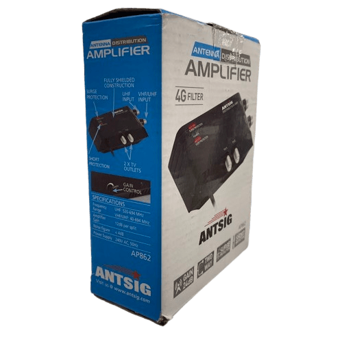 Antsig 2 Way Indoor Distribution Amplifier – Like New with Box