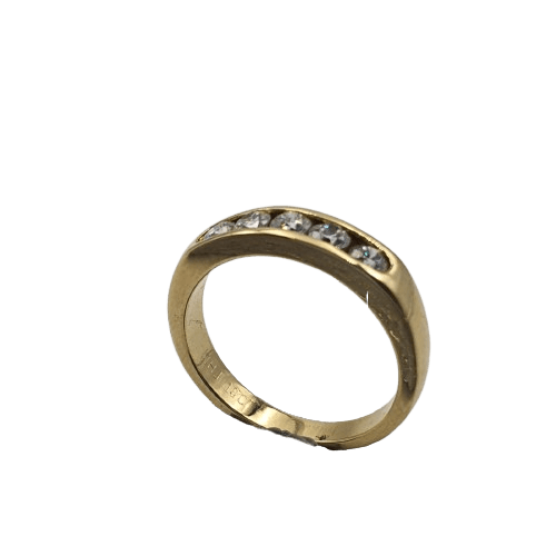Ladies 18ct Yellow Brilliant Cut Tappered Band 0.50ct Size L,52 With Valuation