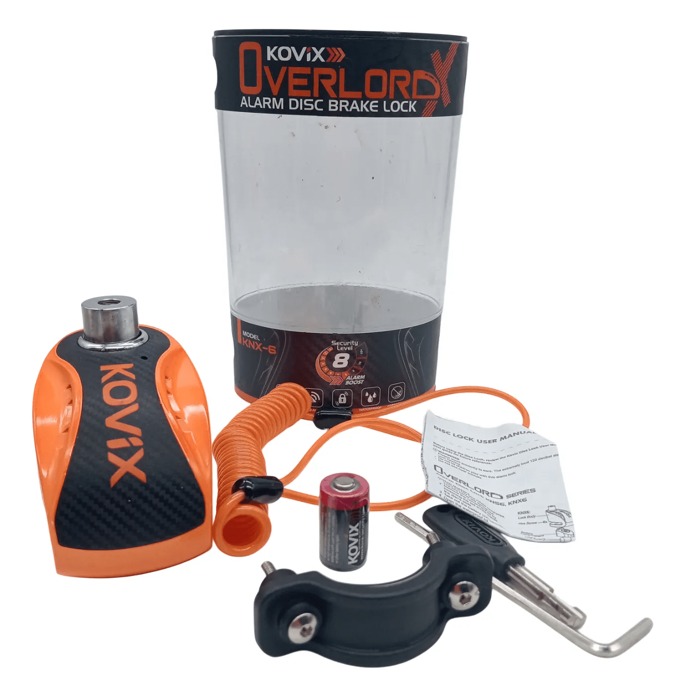 Kovix KNX-6 Orange Alarm Disc Brake Lock – In Box  (WR1345326)