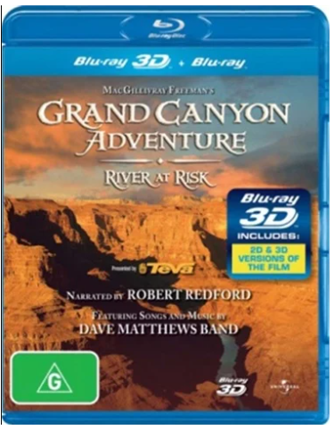 Grand Canyon Adventure – River At Risk 2D/3D Bluray Good Condition