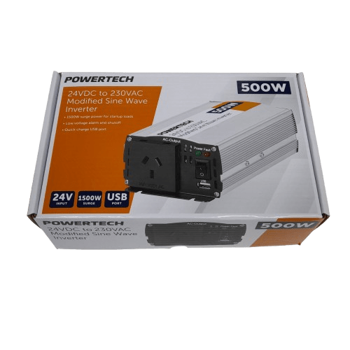 POWERTECH MI5306 500W INVERTER 24VDC TO 230VAC – (LN)