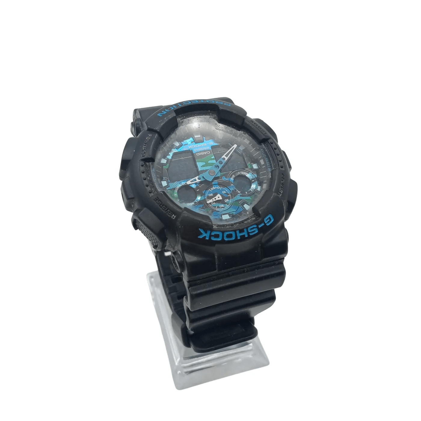 Casio G-Shock GA-100CB-1A Analog Digital Men’s Watch (Black & Camouflage Blue)