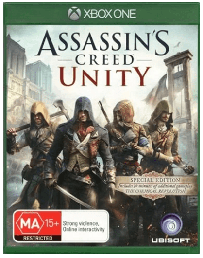Xbox One Assassin’s Creed Unity, Excellent Condition With Case + Booklet