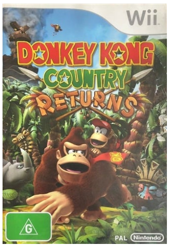 Donkey Kong Country Returns Nintendo Wii Game – Good Condition With Manual