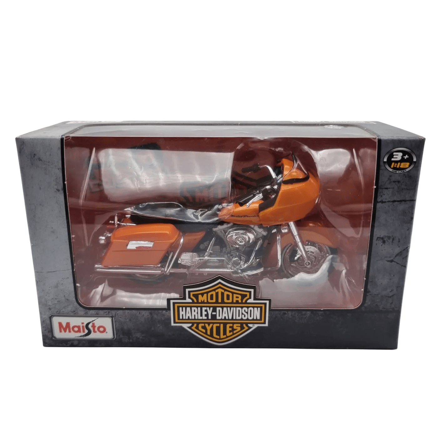 Maisto Harley-Davidson H-D Custom Model Bike – Orange (As New, In Box)