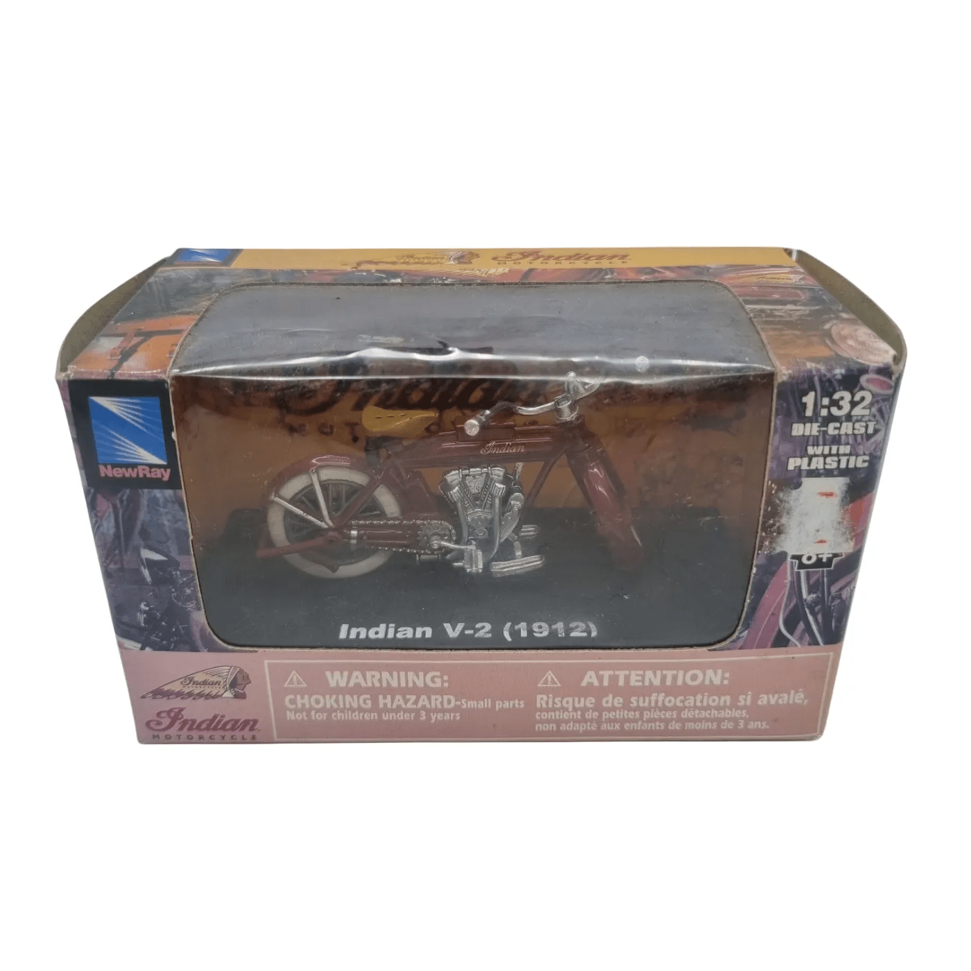 1912 Indian V-2 toy model. Scale 1:32 In Box