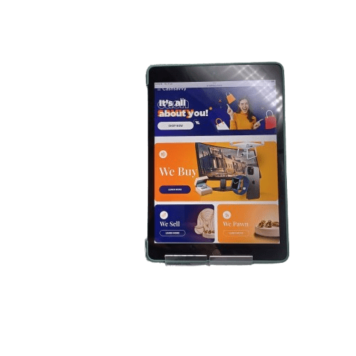 Apple iPad MK2K3X/A (A2602) 9th Generation, Space Grey. 64GB Storage, WIFI Only Model, Excellent Condition, With Green Folio Cover No Charger (LE 1347734)