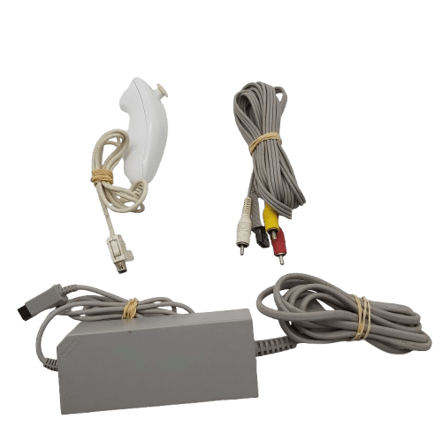 Nintendo Wii Console RVL_001 With 5x Remotes 1x Nunchuck 1x Remote Charger And Power Supply (WR-1335822)