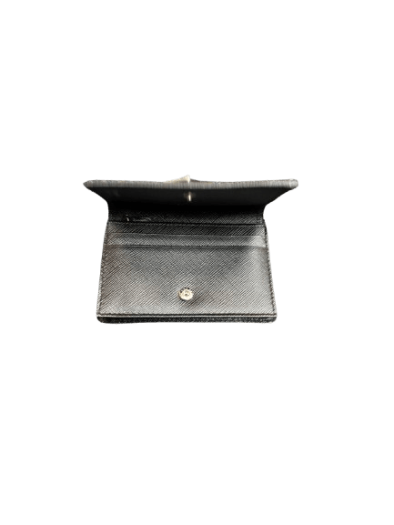 GENUINE PRADA WALLET SMALL SAFFIANO LEATHER WITH PROOF OF PURCHASE BLACK IN BOX WITH AUTHENTICITY CARD