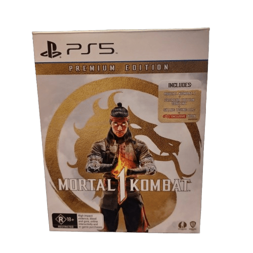 Sony Playstation 5 Mortal Kombat 1 Premium Edition Box, Very Good Condition, With Case, Coin + Collector Box