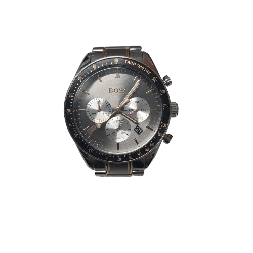 Men Silver/ Rose Gold Hugo Boss Watch HB330.1.27.3098 With Box And Spare Links