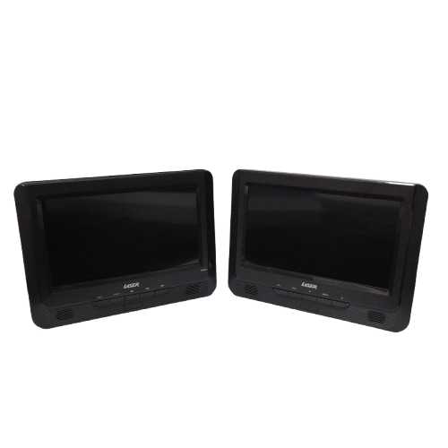 Laser 9-inch Dual In-Car Portable DVD Player With Remote And Cables (JN)