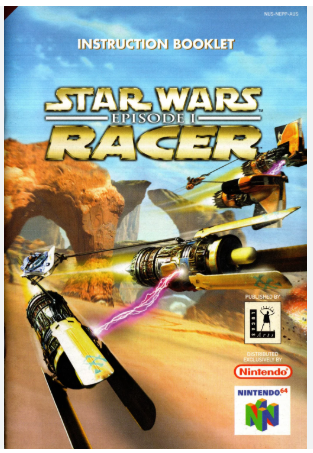 Star Wars Episode 1Racer Nintendo 64 Game Good Condition * Cartridge Only *