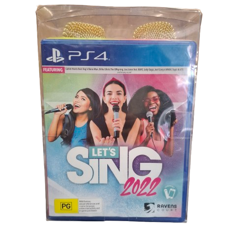 Lets Sing 2022 Playstation 4 Game With 2 Microphones Very Good Condition Like New (JN-58911)