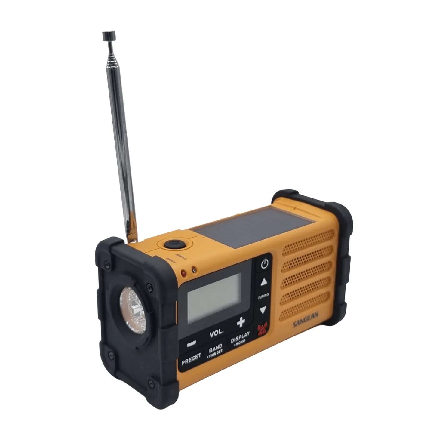 Sangean AM/FM RDS Solar Powered Emergency Radio In Box + Manual + Charger