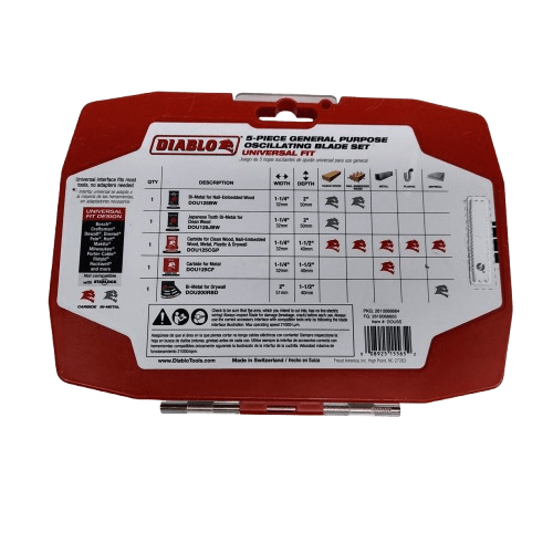 Diablo DOU5S 5pce Universal Fit General Purpose Oscillating Blade Set