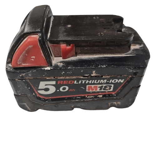 Milwaukee 18v Battery M18 B5, 5.0Ah, Black, Average Condition, Wear + Tear