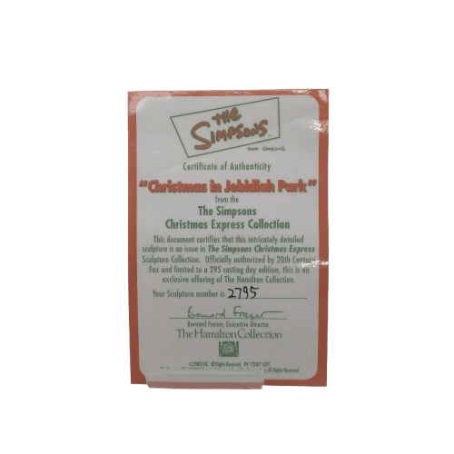 Christmas Express Collection – The Simpsons Sculpture: Christmas in Jebediah Park | With Certificate of Authenticity