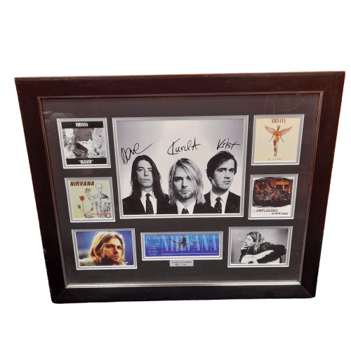 Nirvana Framed Signed Memorabillia 150/500 *Pick Up Only* (MR 1343011)