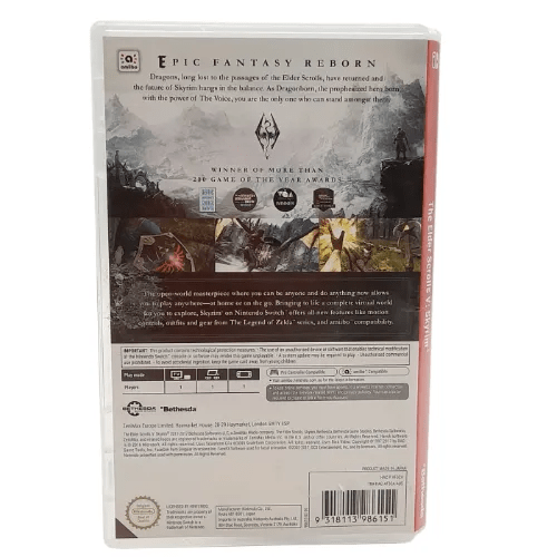 Nintendo Switch Game The Elders Scrolls V Skyrim