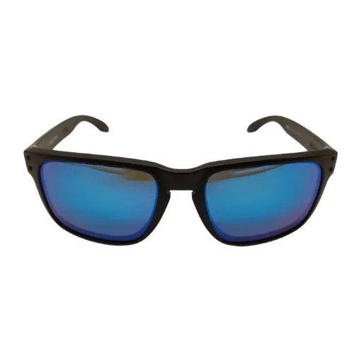 Oakley Holbrook Sunglasses – Black Frame / Blue Lens With Hard Case & Soft Pouch